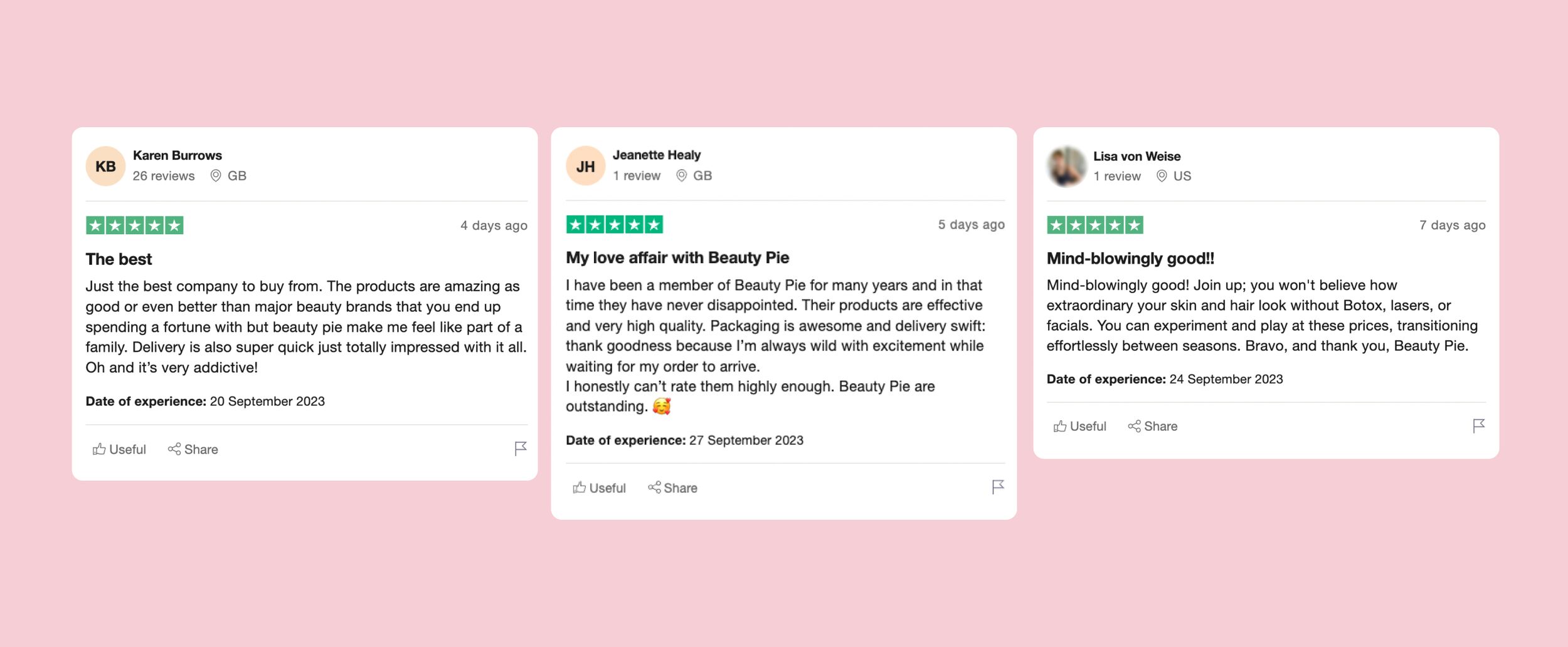 trustpilot-reviews-midi-bag.jpg Beauty Pie TrustPilot Reviews for the Mid Bag