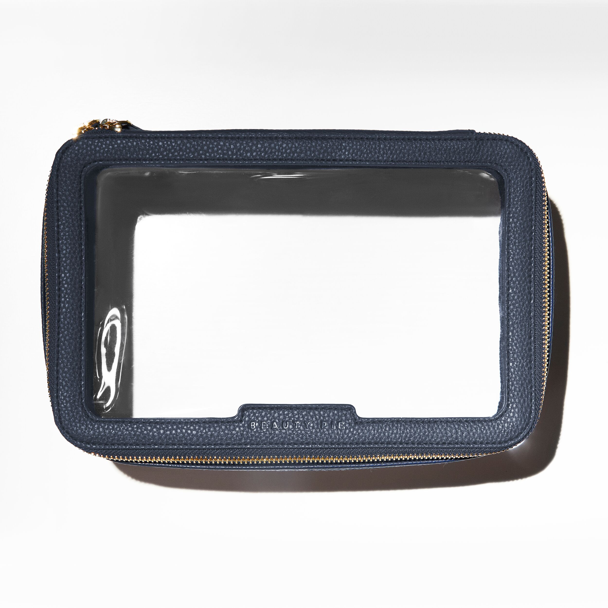Large Navy Transparent Makeup Case BEAUTY PIE - Main Image