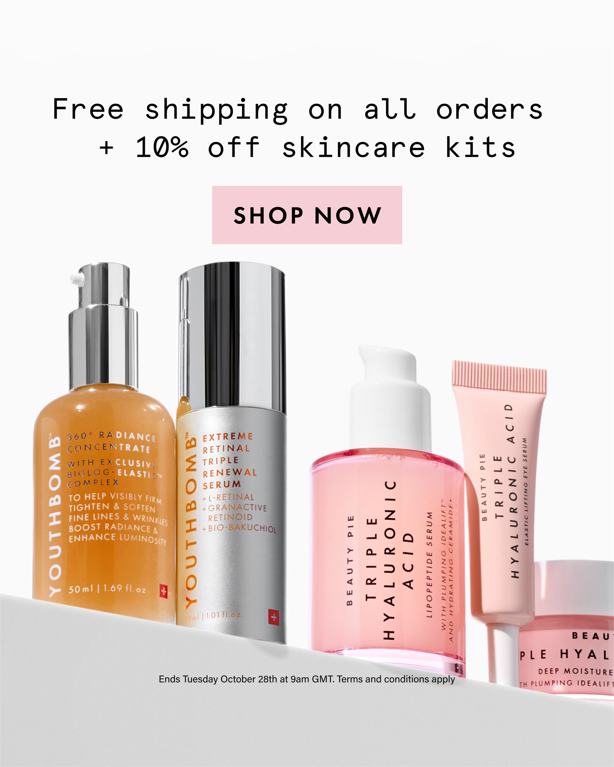 Free Shipping Skincare Kit Mobile