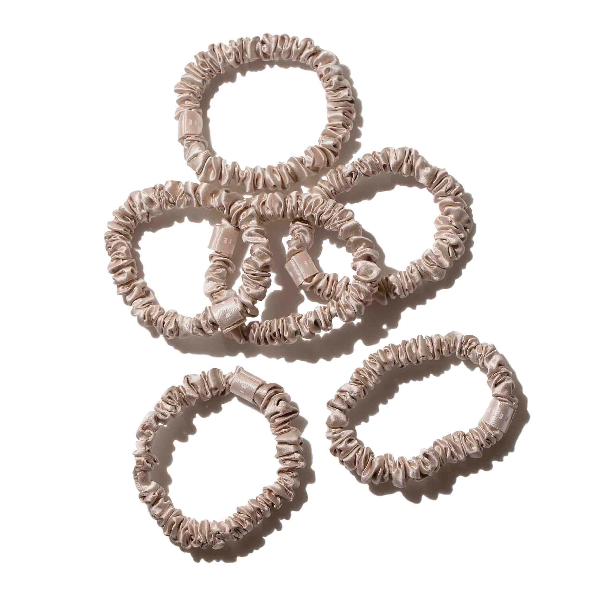 100% Silk Hair Scrunchies in Caramel 100% Silk Hair Scrunchies in Caramel