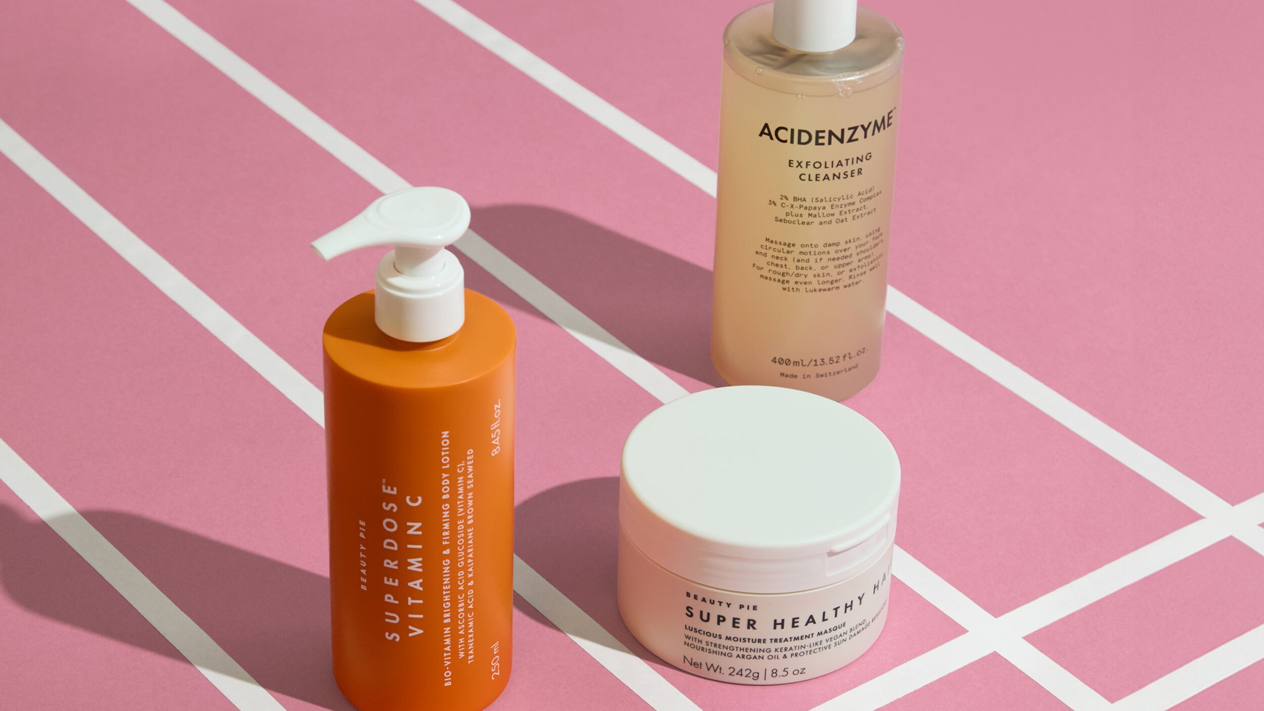 products on pink race track for Olympics
