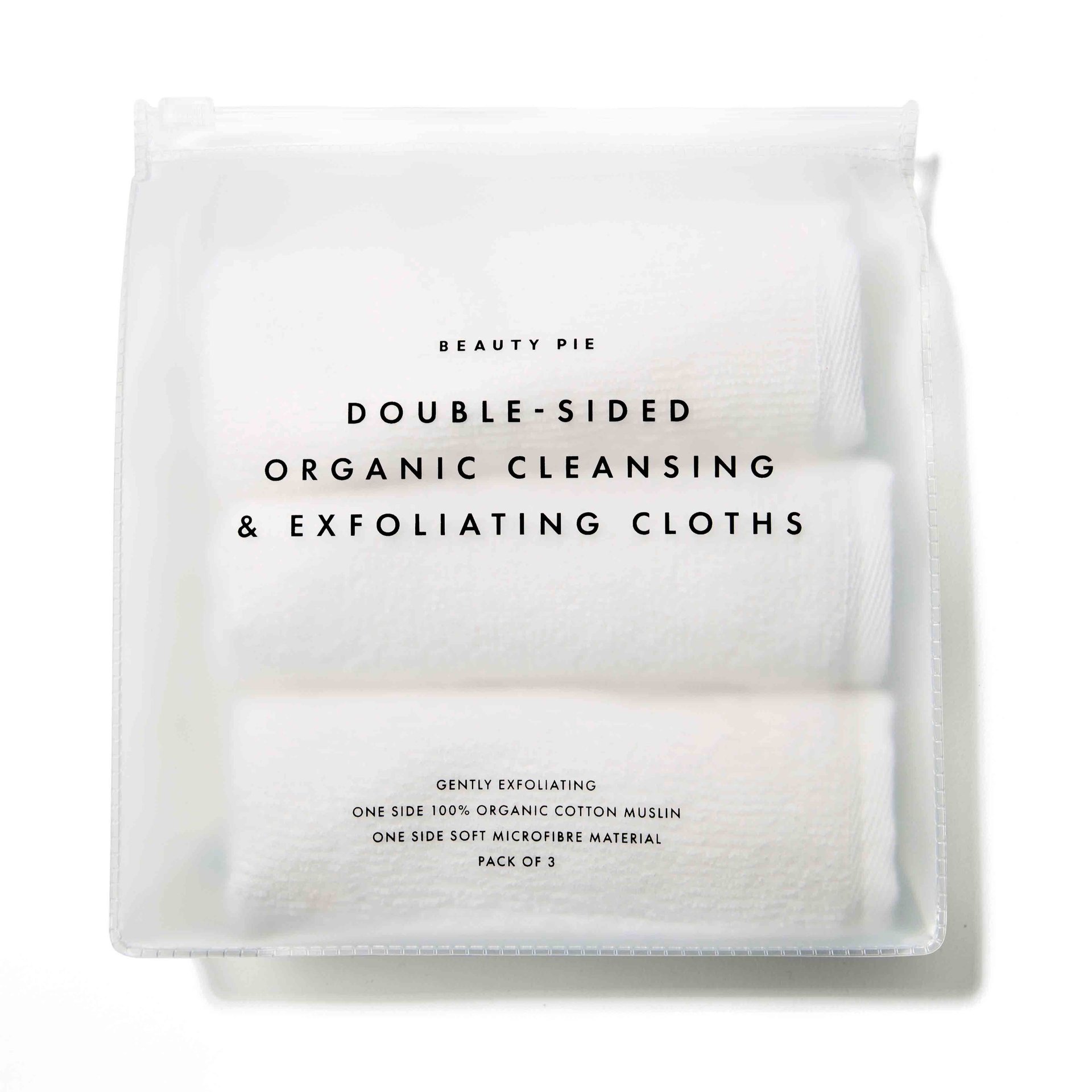 Double-Sided Organic Cleansing & Exfoliating Cloths