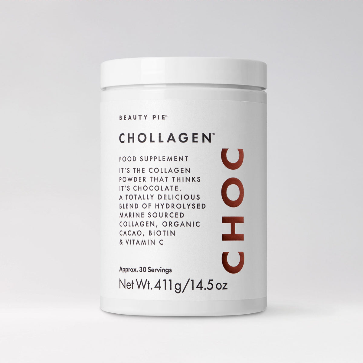 Chollagen Collagen Powder Hydrolysed Marine Collagen Peptides Organic Cacao Biotin & Vitamin C Food Supplement